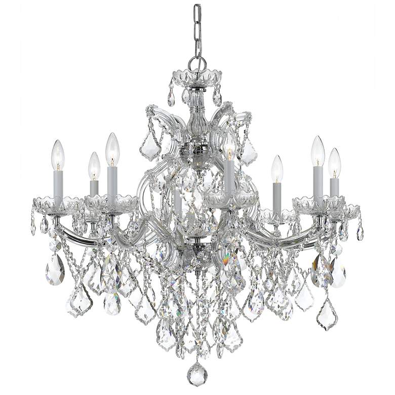 Image 2 Maria Theresa 28" Wide Polished Nickel 9-Light Chandelier