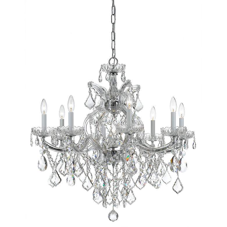 Image 3 Maria Theresa 28" Wide Polished Nickel 9-Light Chandelier more views