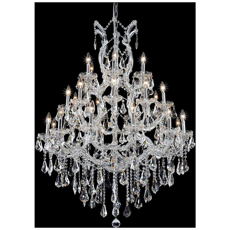 Image 1 Maria Theresa 28 Lt Chrome Chandelier Clear