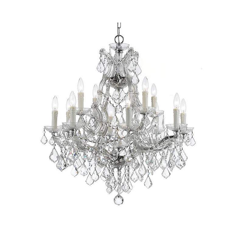 Image 1 Maria Theresa 29 inchW Chrome and Crystal 13-Light Chandelier