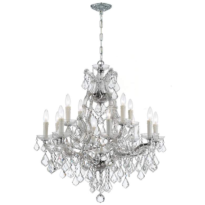 Image 1 Maria Theresa 29 inchW Chrome and Crystal 13-Light Chandelier