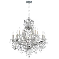 Maria Theresa 29"W Chrome and Crystal 13-Light Chandelier