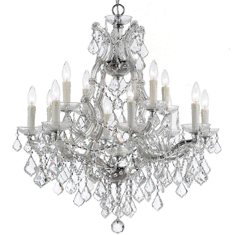 Image 2 Maria Theresa 29"W Chrome and Crystal 13-Light Chandelier more views