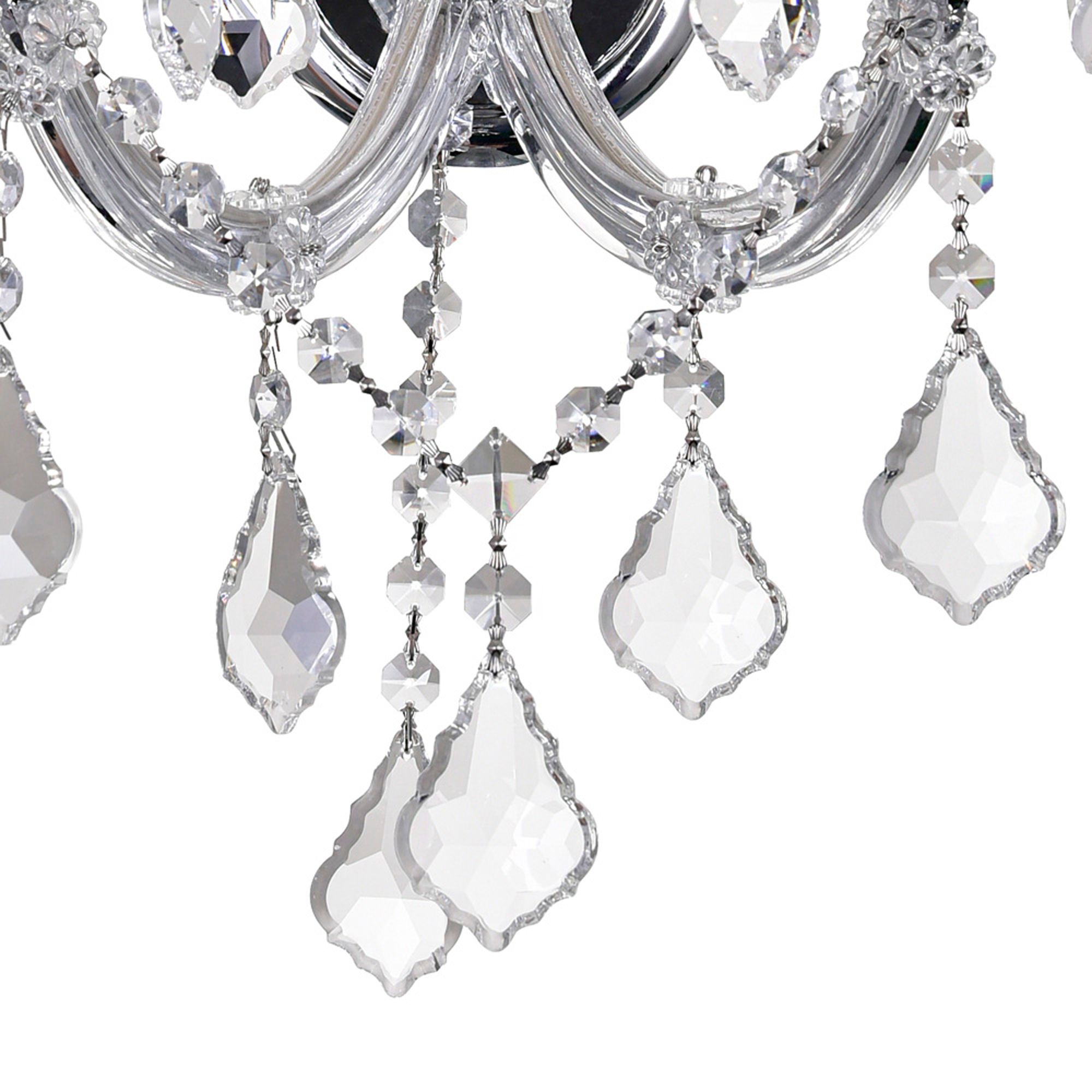 Image 3 Maria Theresa 3 Light 12in Chrome Wall Sconce with Crystals more views