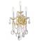 Maria Theresa 3 Light Clear Crystal Gold Sconce
