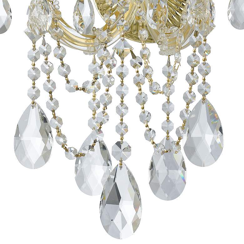 Image 2 Maria Theresa 3 Light Clear Crystal Gold Sconce more views
