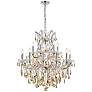 2_Maria Theresa 30" Wide Chrome and Golden Crystal Chandelier