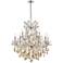 Maria Theresa 30" Wide Chrome and Golden Crystal Chandelier