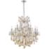 Maria Theresa 30" Wide Chrome and Golden Crystal Chandelier