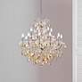 1_Maria Theresa 30" Wide Chrome and Golden Crystal Chandelier