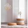 3_Maria Theresa 30" Wide Chrome and Golden Crystal Chandelier more views