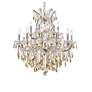 4_Maria Theresa 30" Wide Chrome and Golden Crystal Chandelier more views