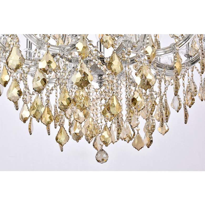 Image 5 Maria Theresa 30" Wide Chrome and Golden Crystal Chandelier more views
