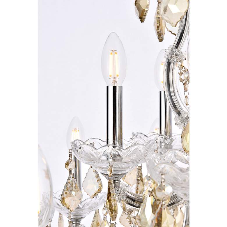 Image 6 Maria Theresa 30" Wide Chrome and Golden Crystal Chandelier more views
