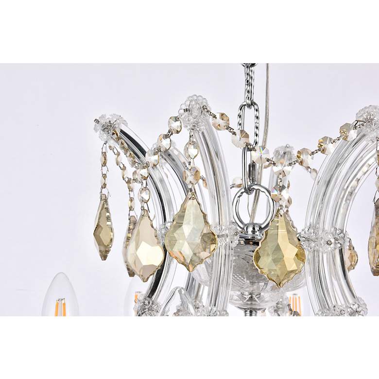 Image 7 Maria Theresa 30" Wide Chrome and Golden Crystal Chandelier more views
