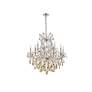 Maria Theresa 30" Wide Chrome and Golden Crystal Chandelier