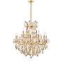 3_Maria Theresa 30" Wide Gold and Crystal 19-Light Chandelier