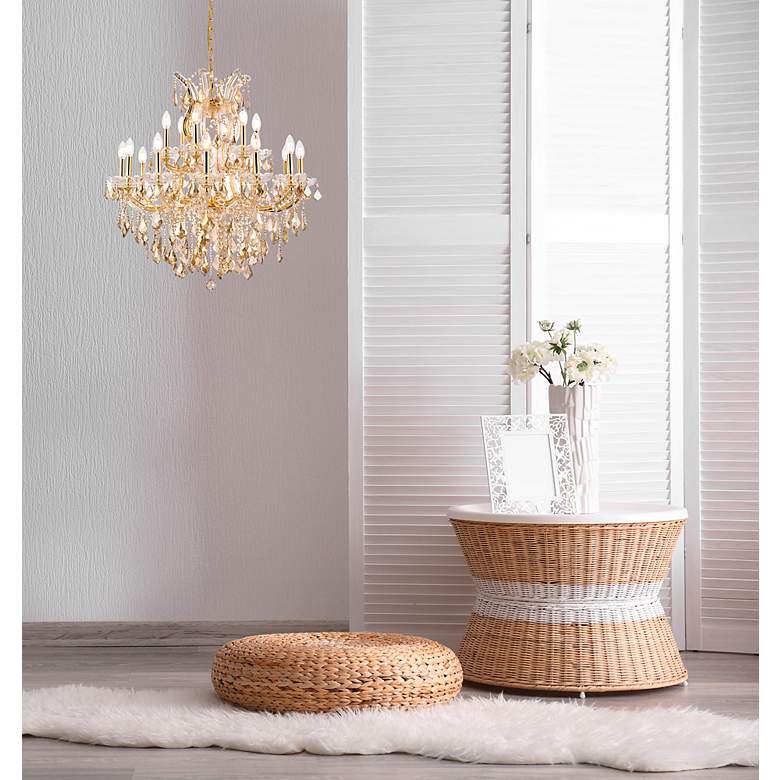 Image 4 Maria Theresa 30" Wide Gold and Crystal 19-Light Chandelier more views