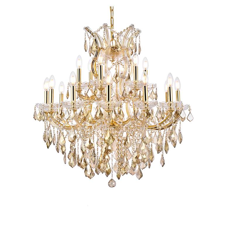 Image 5 Maria Theresa 30" Wide Gold and Crystal 19-Light Chandelier more views