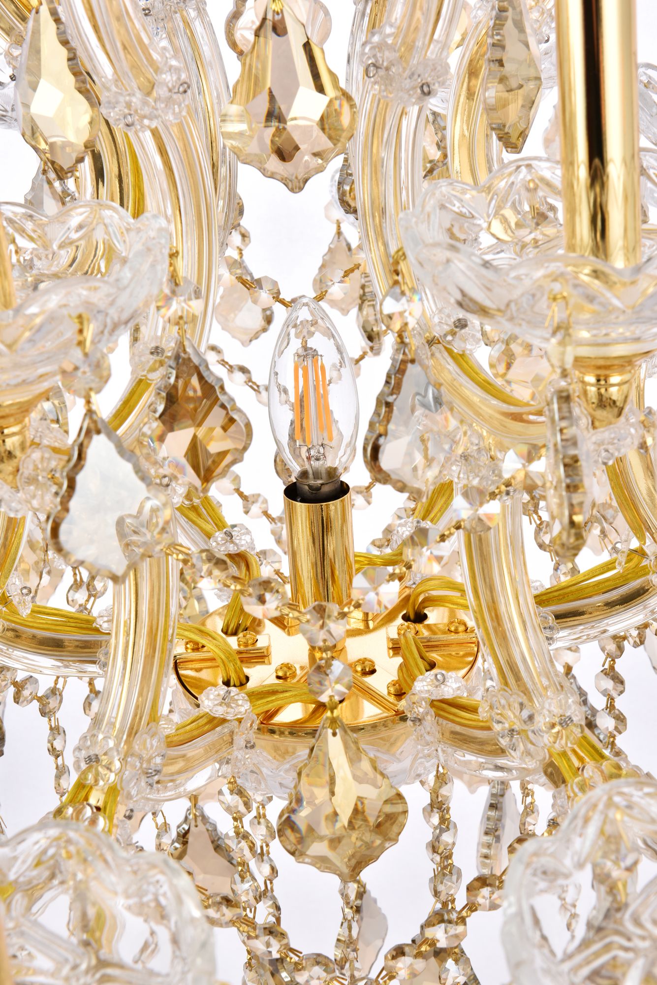Maria Theresa 30" Wide Gold and Crystal 19-Light Chandelier in scene