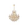 Maria Theresa 30" Wide Gold and Crystal 19-Light Chandelier in scene