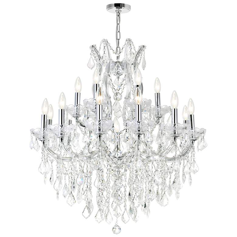 Image 2 Maria Theresa 32" Wide Chrome 19-Light Crystal Chandelier more views