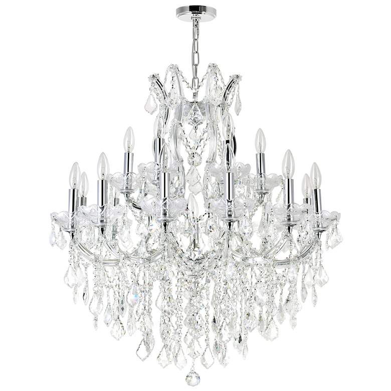 Image 6 Maria Theresa 32" Wide Chrome 19-Light Crystal Chandelier more views