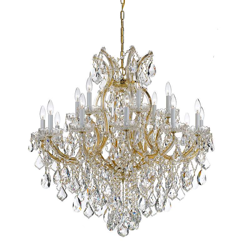 Image 3 Maria Theresa 35" Wide 19-Light Gold and Crystal Chandelier more views