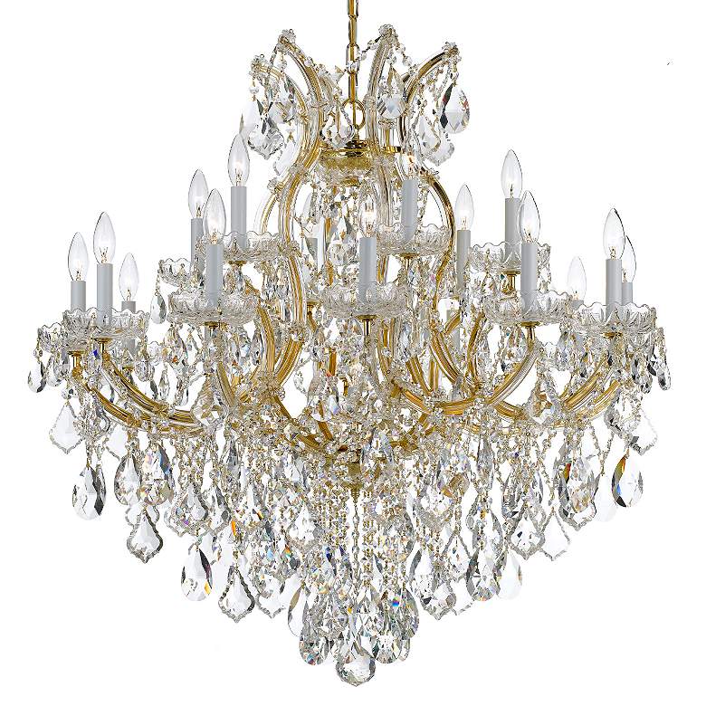 Image 4 Maria Theresa 35" Wide 19-Light Gold and Crystal Chandelier more views