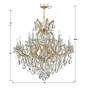 6_Maria Theresa 35" Wide 19-Light Gold and Crystal Chandelier more views
