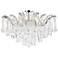 Maria Theresa 36" Wide Chrome Crystals 8-Light Ceiling Light