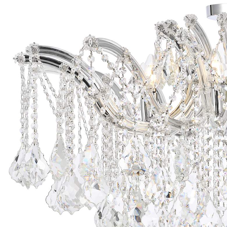 Image 4 Maria Theresa 36" Wide Chrome Crystals 8-Light Ceiling Light more views