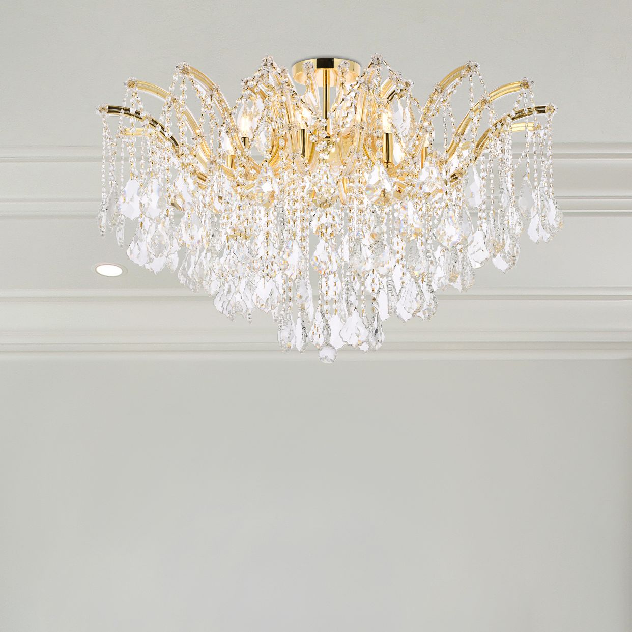 Maria Theresa 36" Wide Gold Ceiling Light