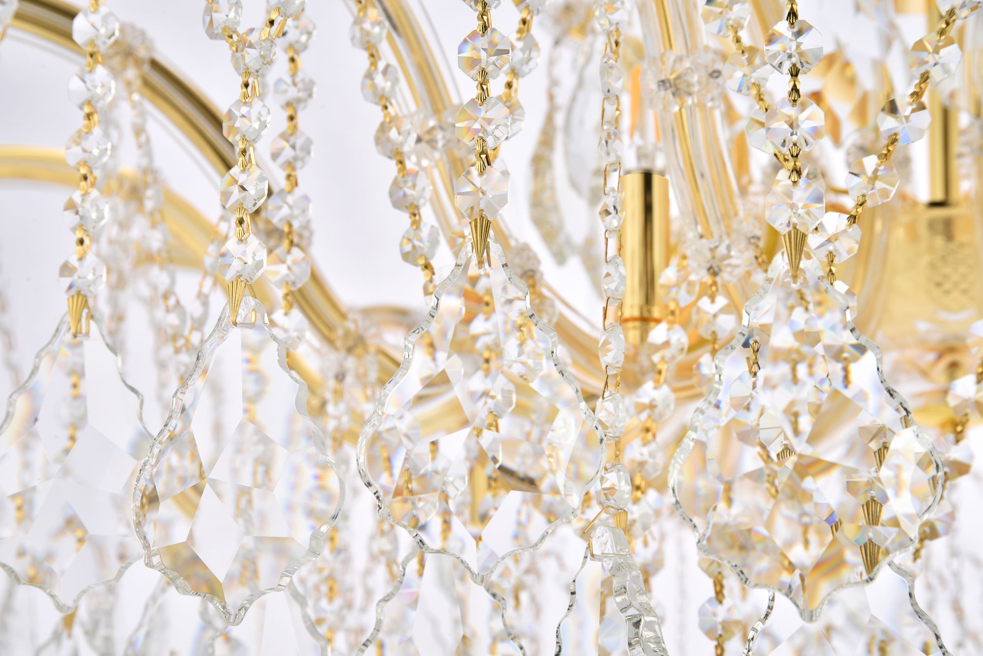 Maria Theresa 36" Wide Gold Ceiling Light in scene