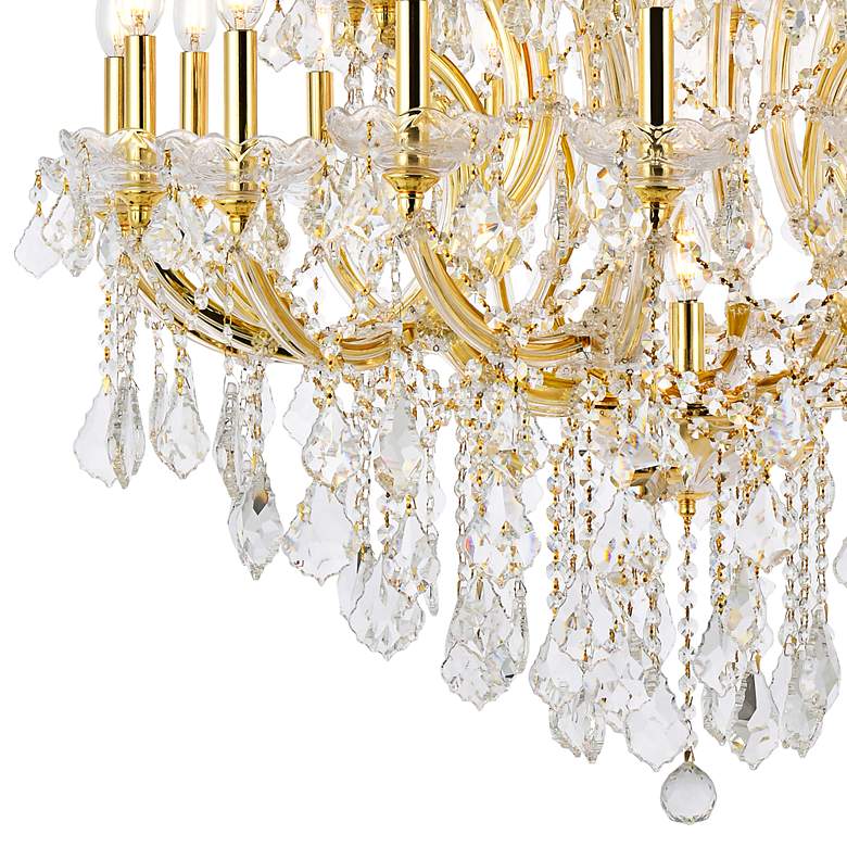 Image 4 Maria Theresa 36" Wide Gold Crystal 24-Light Chandelier more views