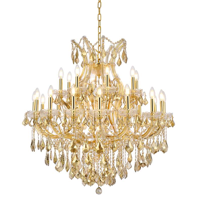 Image 3 Maria Theresa 36 inch Wide Gold Crystal 24-Light Chandelier