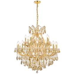 Maria Theresa 36" Wide Gold Crystal 24-Light Chandelier