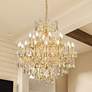 Maria Theresa 36" Wide Gold Crystal 24-Light Chandelier in scene