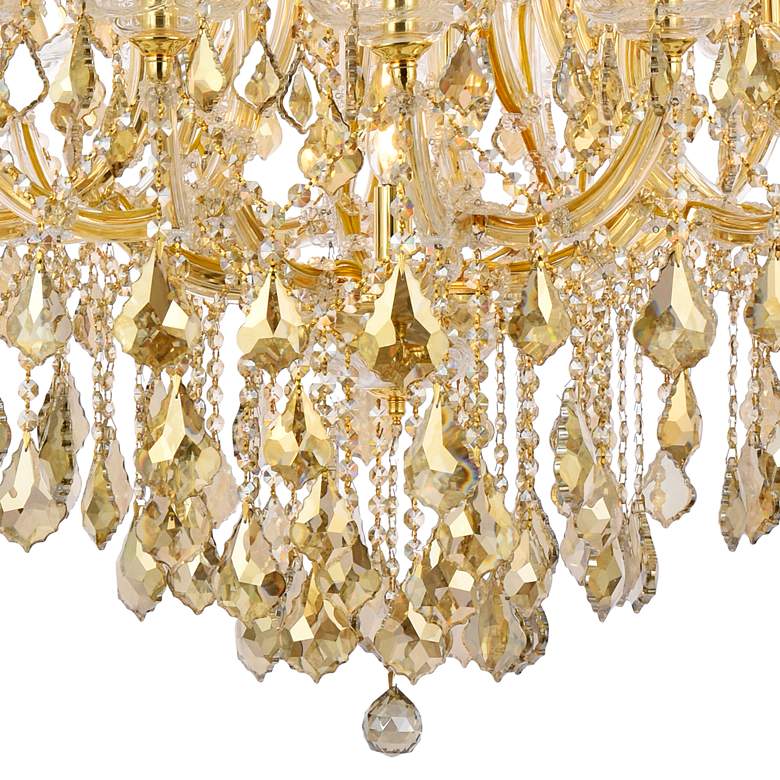 Image 4 Maria Theresa 36 inch Wide Gold Crystal 24-Light Chandelier more views