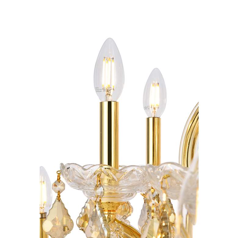 Image 7 Maria Theresa 36 inch Wide Gold Crystal 24-Light Chandelier more views