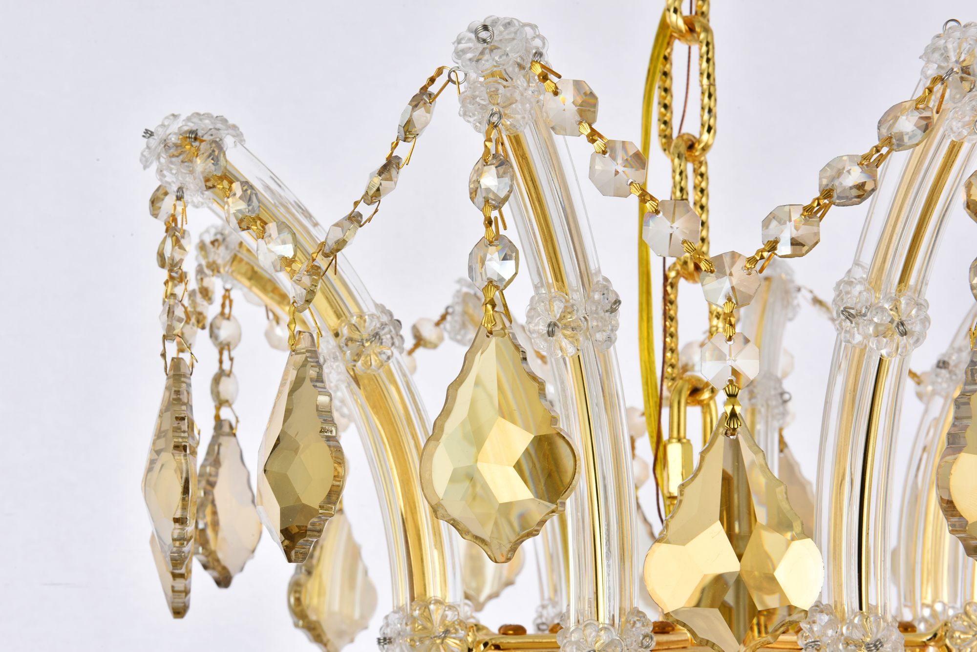 Maria Theresa 36" Wide Gold Crystal 24-Light Chandelier in scene