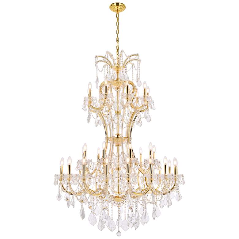 Image 1 Maria Theresa 36 Lt Gold Chandelier Clear