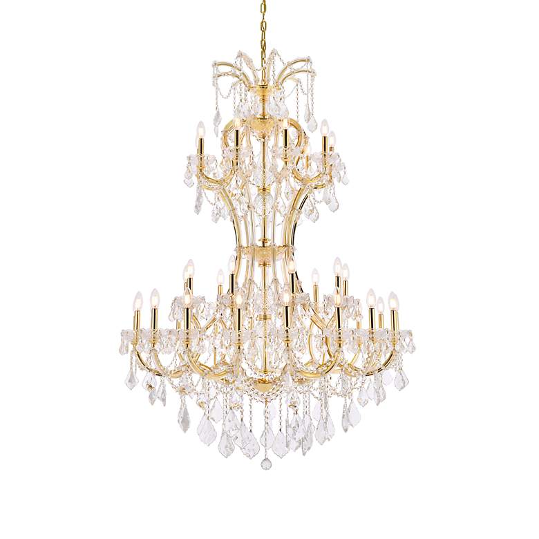 Image 3 Maria Theresa 36 Lt Gold Chandelier Clear more views