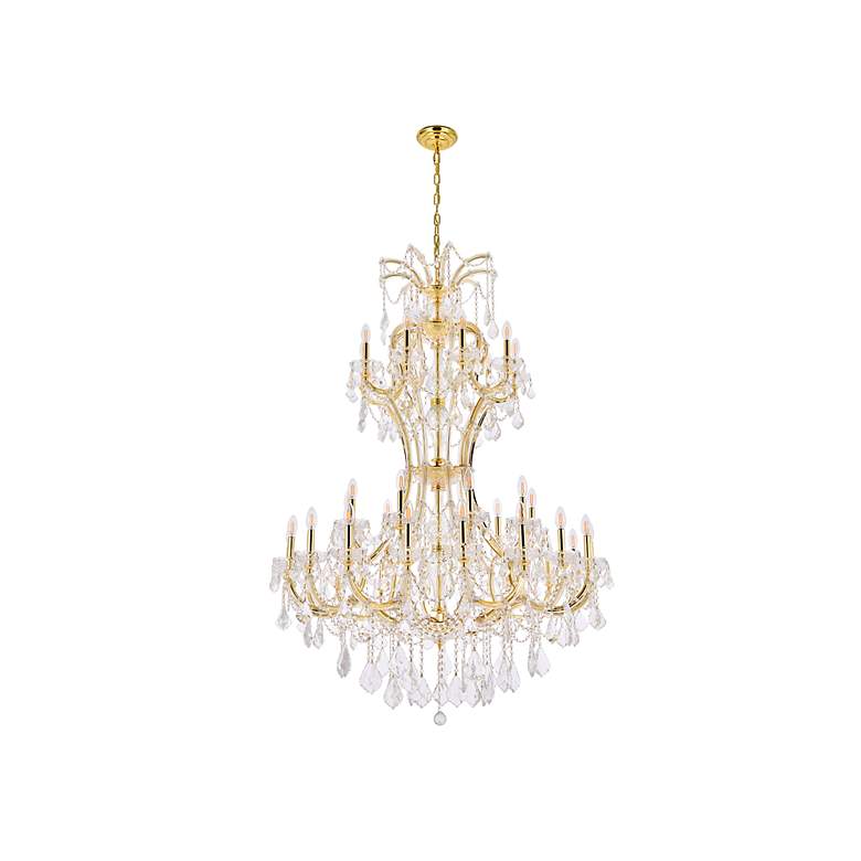 Image 7 Maria Theresa 36 Lt Gold Chandelier Clear more views