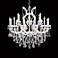 Maria Theresa 37"W Silver and Crystal 19-Light Chandelier
