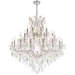 Maria Theresa 37 Lt Chrome Chandelier Clear