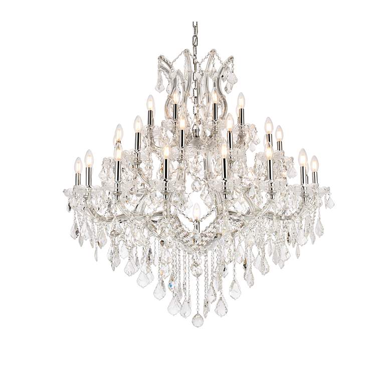 Image 3 Maria Theresa 37 Lt Chrome Chandelier Clear more views