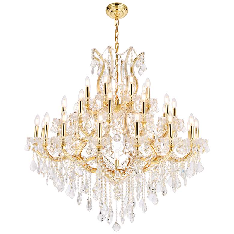 Image 1 Maria Theresa 37 Lt Gold Chandelier Clear Crystal