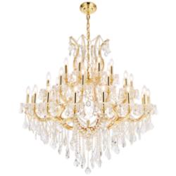 Maria Theresa 37 Lt Gold Chandelier Clear Crystal