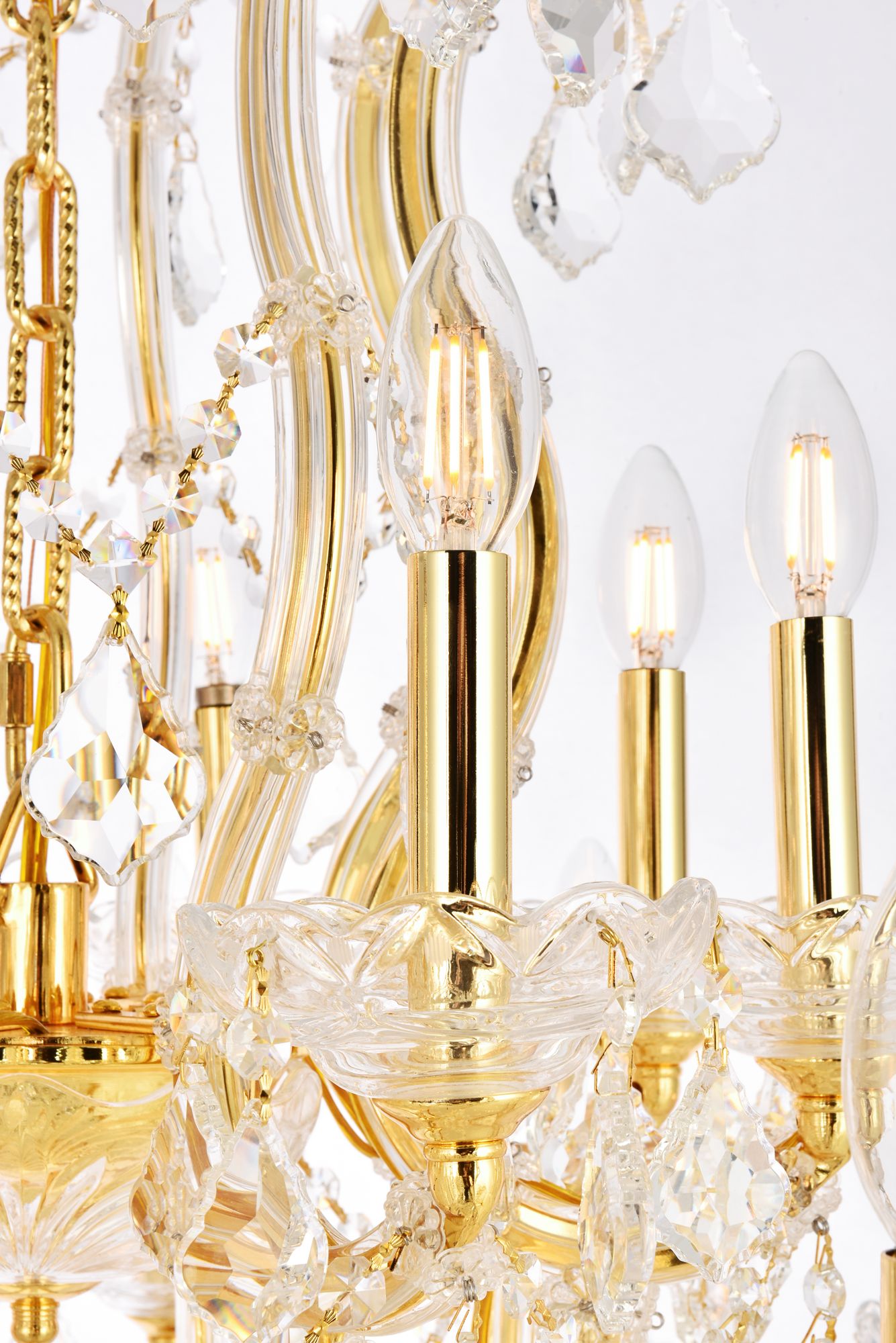 Maria Theresa 37 Lt Gold Chandelier Clear Crystal